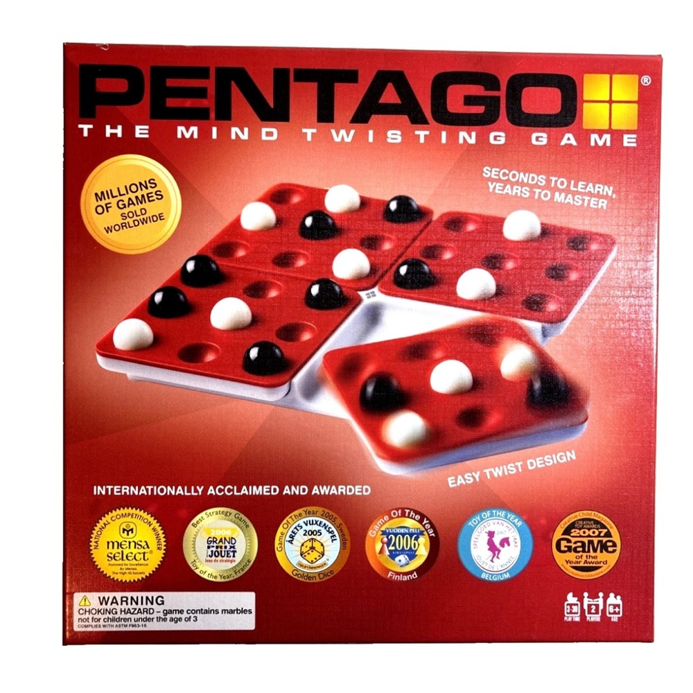 Pentago Board Game The Mind Twisting Game 2005 Mindtwister Complete, Looks New